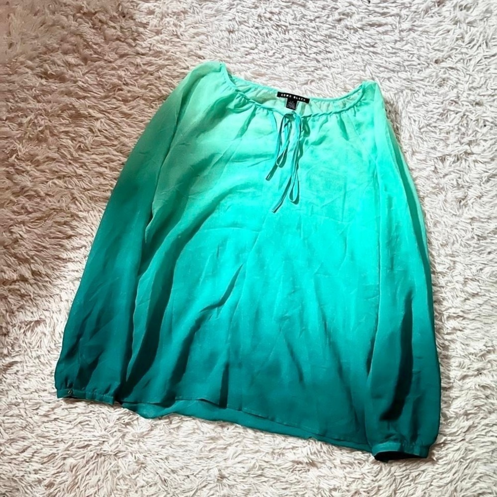 Ombré Whimsical Sheer Lightweight Fairy Colorful Top Womens L Kidcore‎ Dreamy
